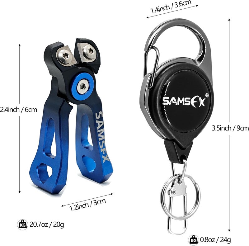 SAMSFX MINI Fishing Line Cutters with Retractors, Braid Scissors,Tungsten Line Cutter That Cut Braid, Mono and Fluoro Lines Clean & Smooth Fly Fishing Equipment - Image 2